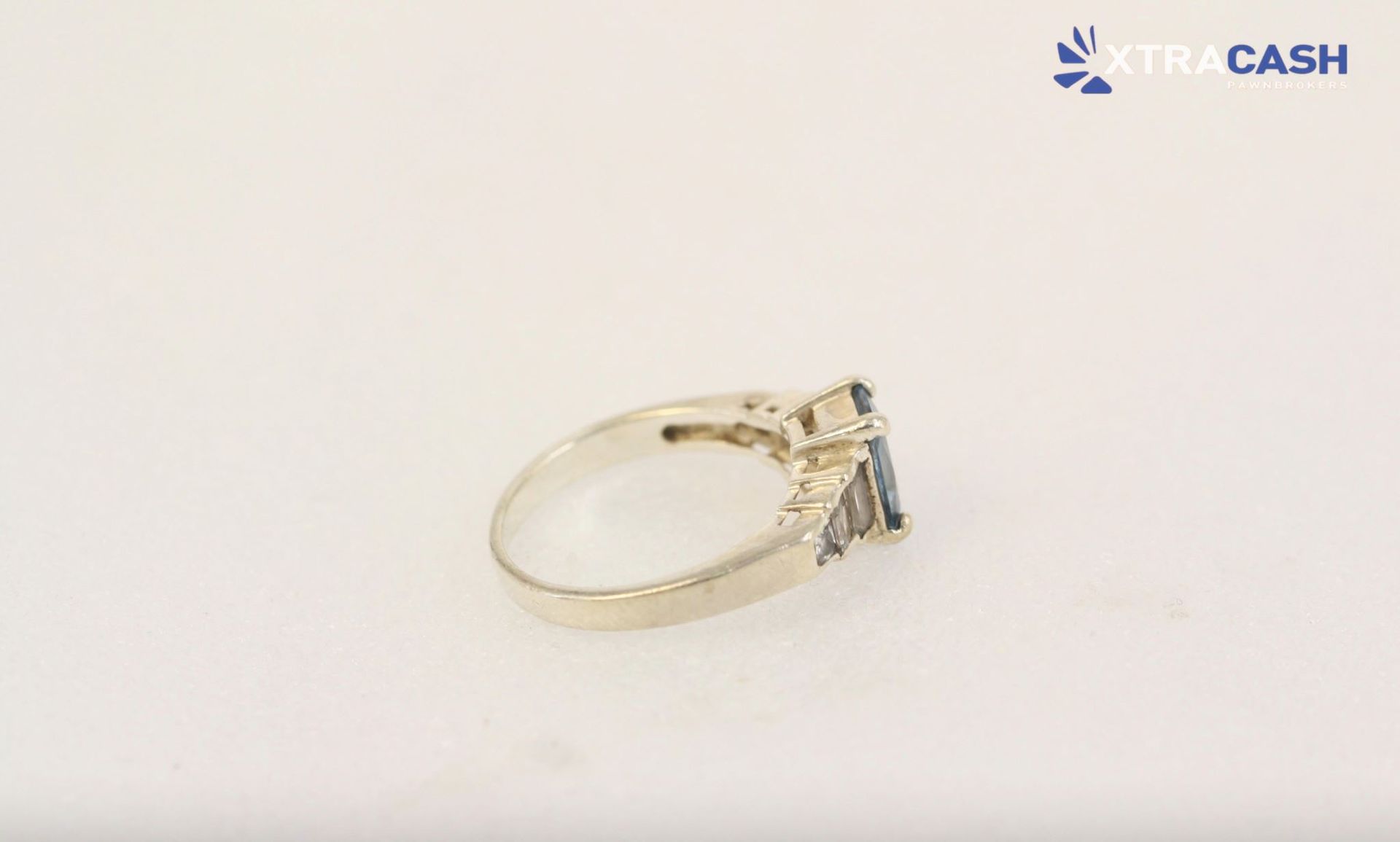 Sterling Silver Blue Stone Ring