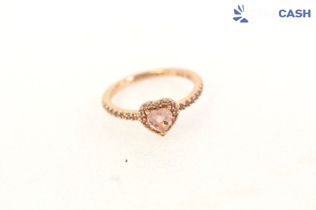 Pandora 14ct Rose Gold Plated Heart Ring