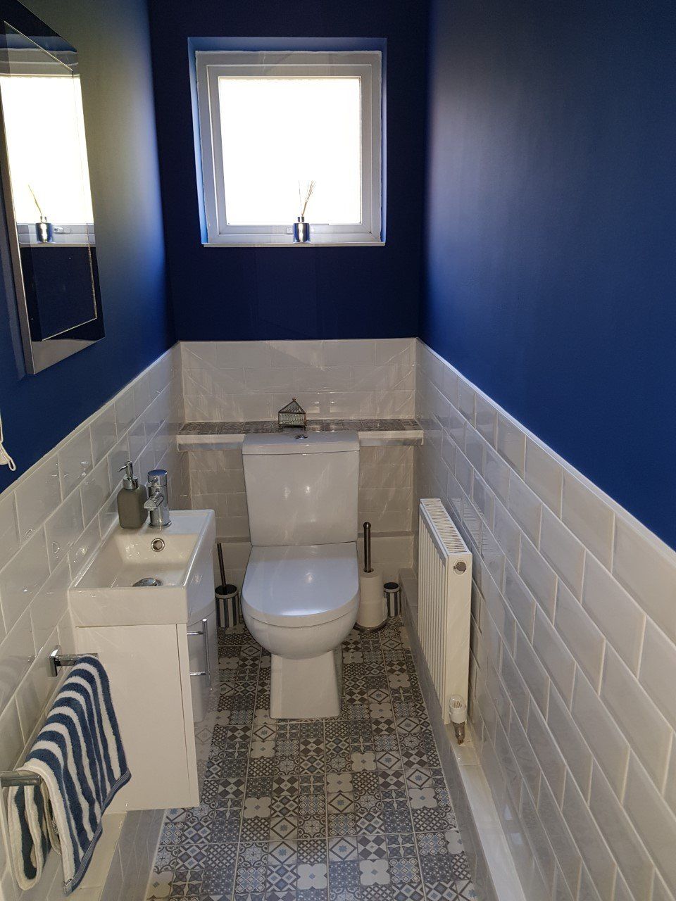 Blue Toilet room