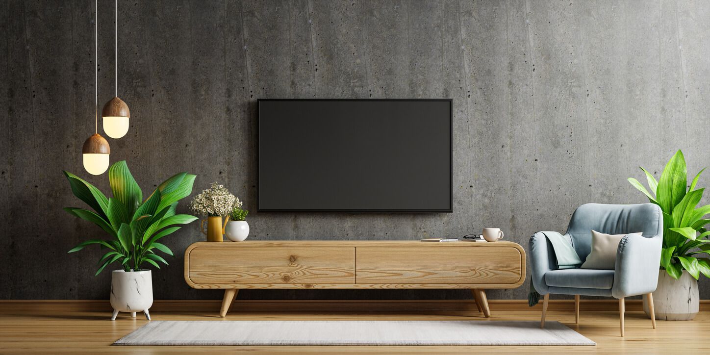 TV on wall