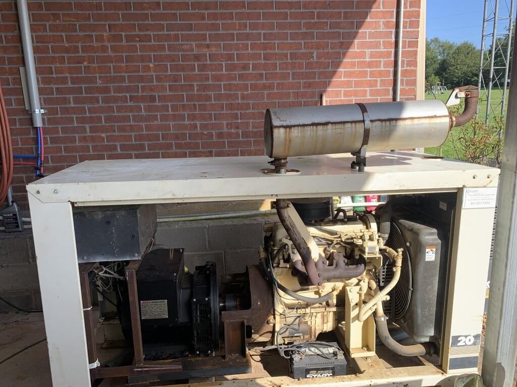 184E single phase 2 bearing generator with a coupler