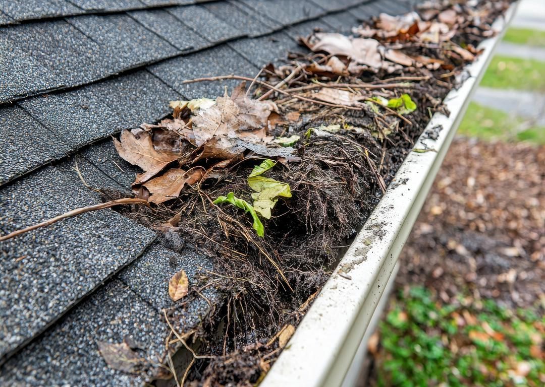 debris in gutters