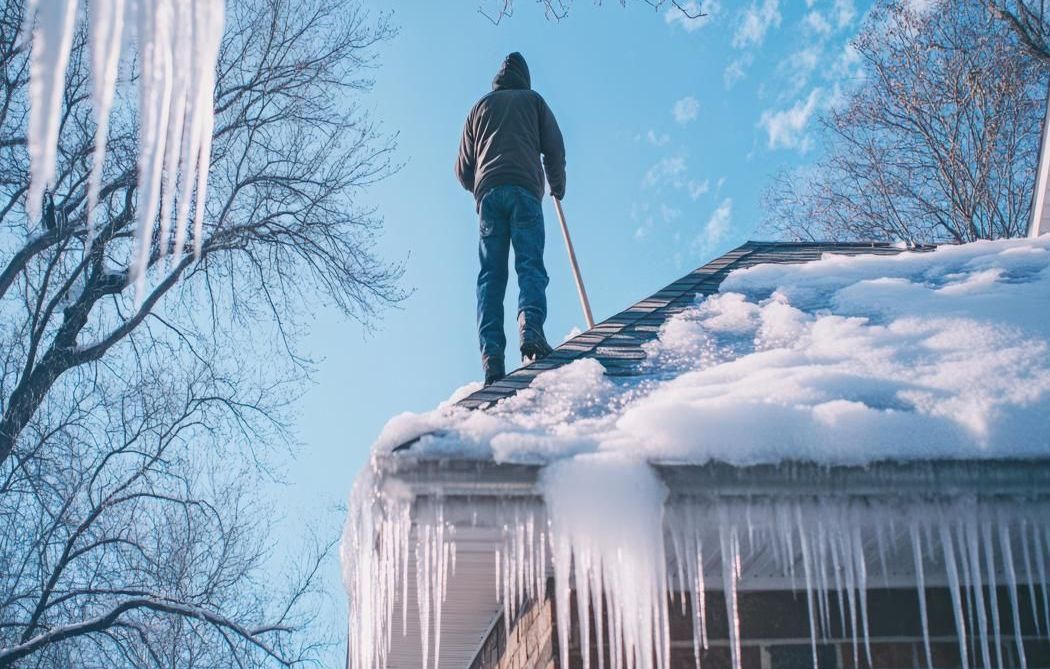 gutter in winter