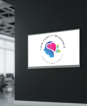 A close up of a worldwide insurance agency logo on a piece of paper.