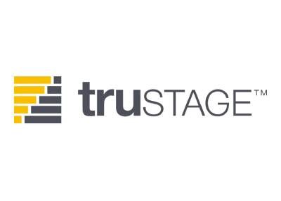 Logo for TruStage with a stacked brick graphic and the brand name.