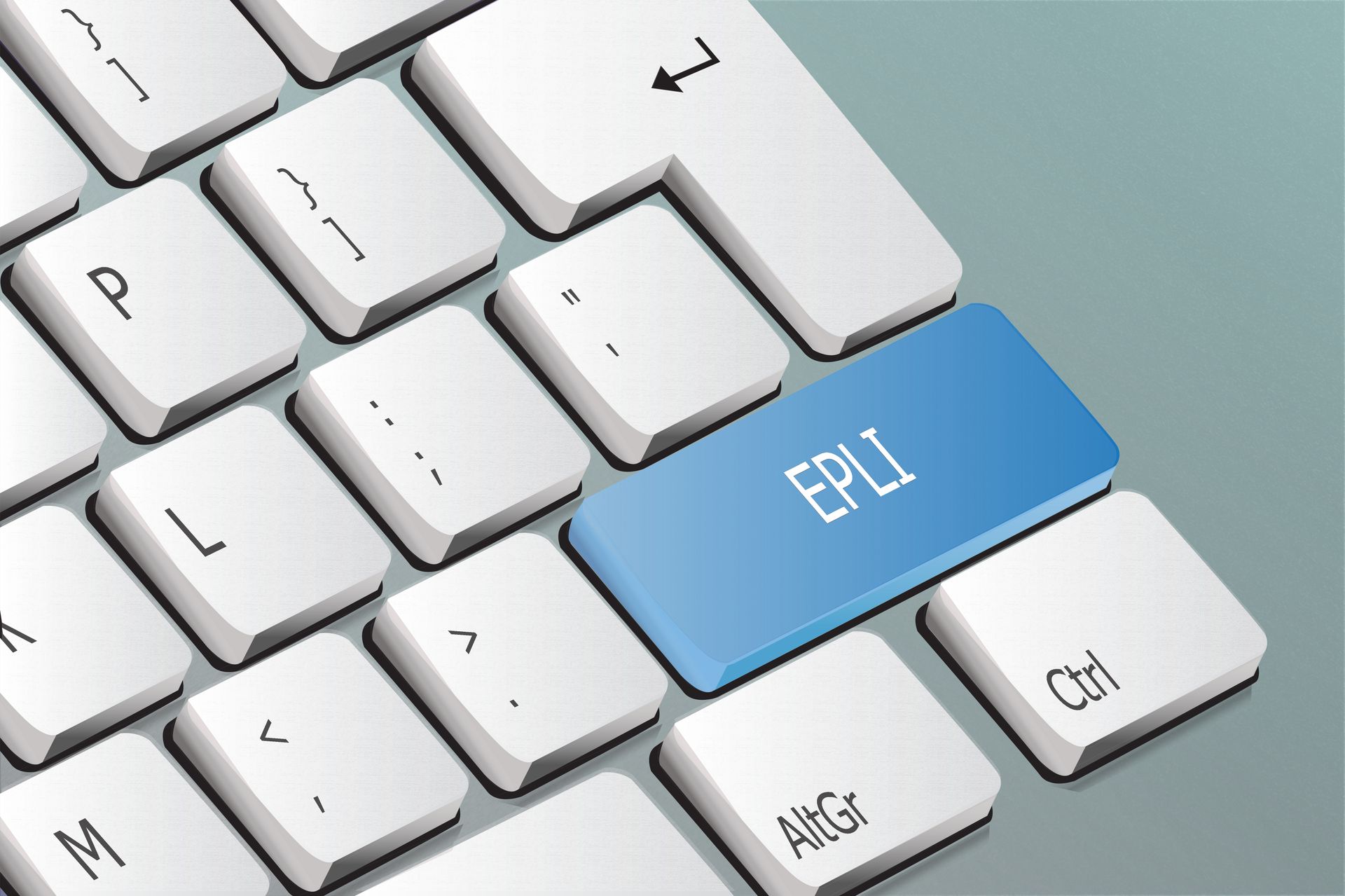 EPLI written on the keyboard button