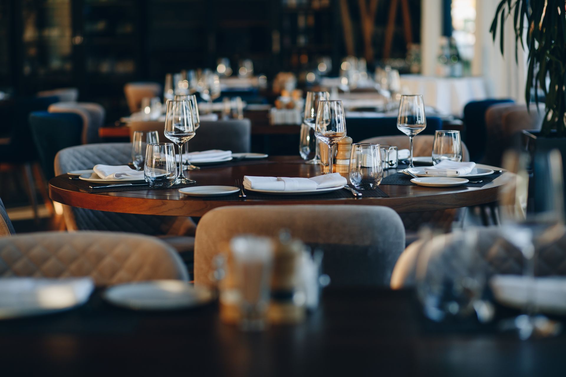 tableware beautiful table setting in restaurant