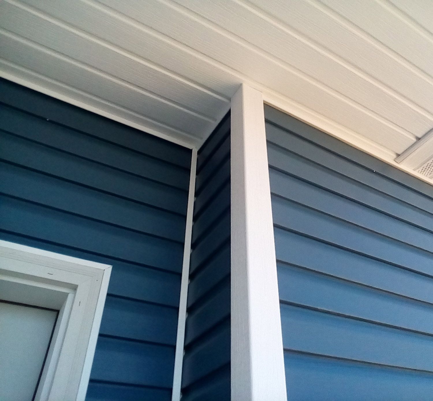 Blue Paint of Home Siding Blue Paint of Home Siding