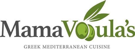 The logo for mama voula 's greek mediterranean cuisine