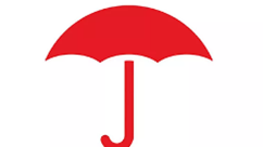 Red umbrella icon. Red umbrella icon.