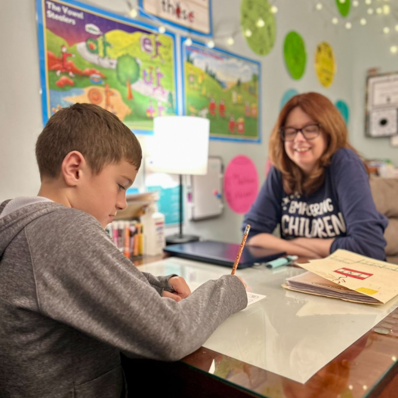 Hogg Therapy Pediatrics' Learning Specialist with Student