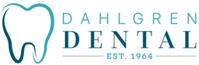 A logo for Dahlgren Dental with a tooth on it| The best dentist in in King George, VA.