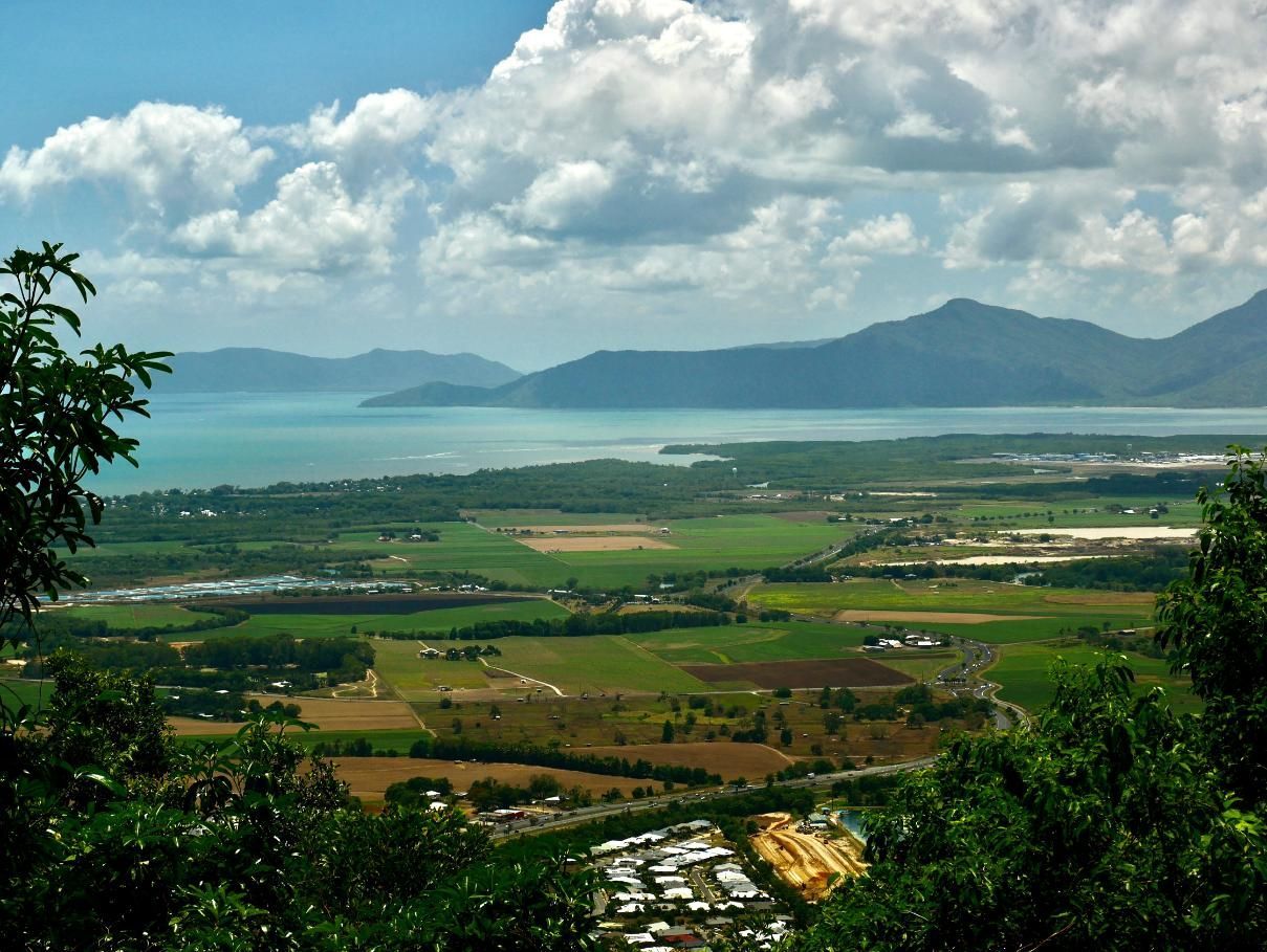 An Aerial View of a Valley And a City in the Background — Cairns Traffic Lawyers In Cairns, QLD