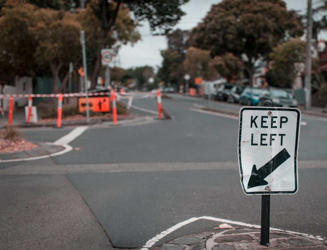 Australian Keep Left Road Sign — Cairns Traffic Lawyers In Cairns City, QLD