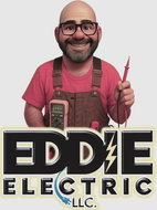 Eddie Electric LLC logo with a smiling electrician holding a multimeter.