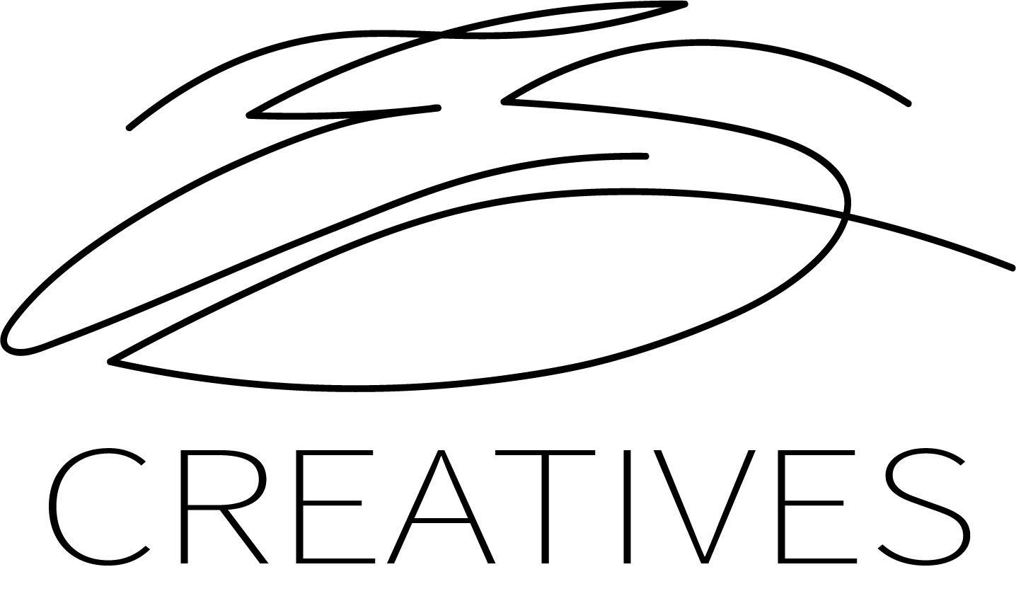 A black and white logo for a company called creatives