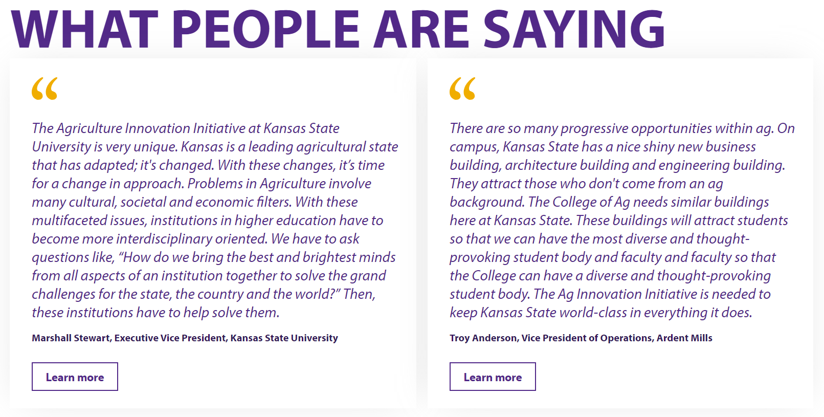 A newspaper article about what people are saying