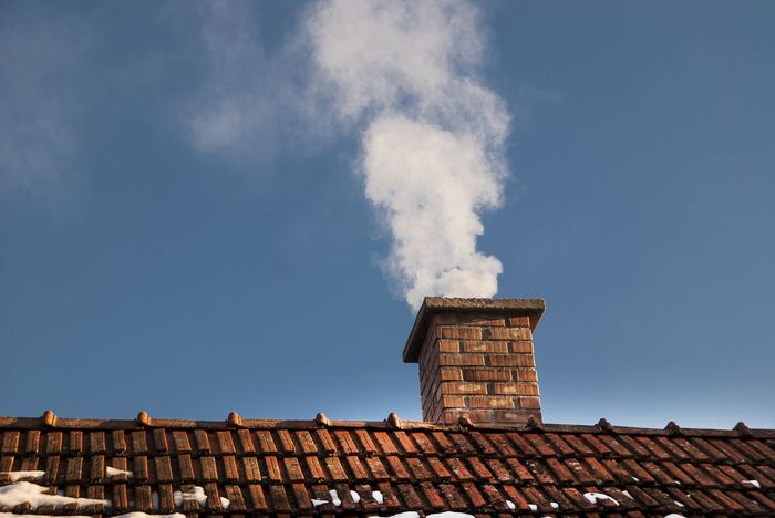 Chimney With White Smoke