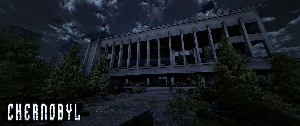 Napuštena građevina bez prozora u VR Escape Room igri Chernobyl