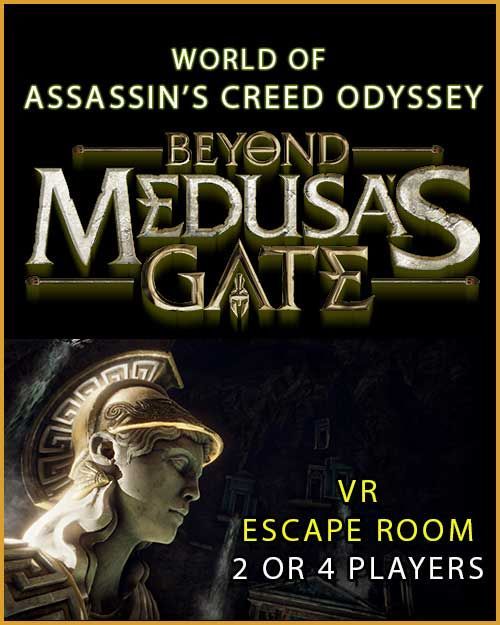 Escape room igra za 2-4 igrača VR Zagreb Escape room Assassins Creed Odyssey svijet BEYOND MEDUSA'S GATE