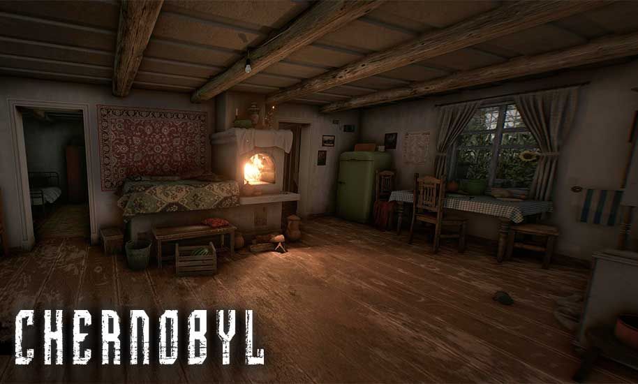 Old cottage in VR game Chernobyl in VR Zagreb