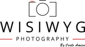 WISIWYG Photography logo with a camera icon and black text with red accents