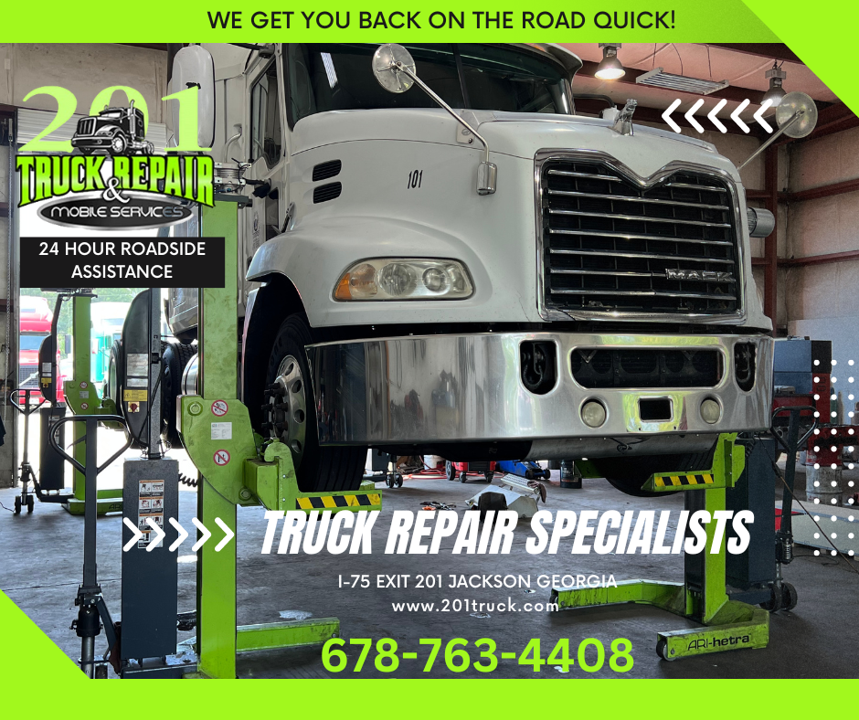 201 Truck Repair Specialists offering in shop or mobile services for Semi/HD/Box trucks.