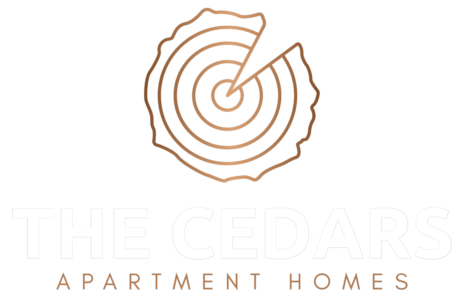 The Cedars apartment homes Logo footer: click to go to homepage