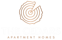 The Cedars apartment homes Logo footer: click to go to homepage