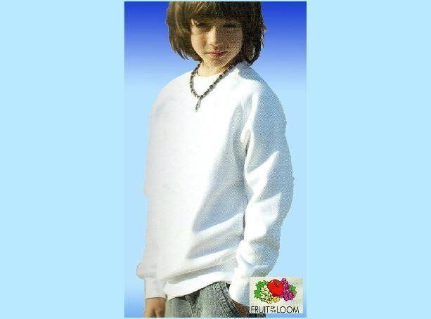 felpa bianca per stampe serigrafiche