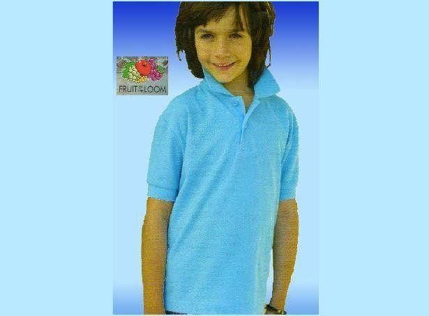 bambino con polo per stampe serigrafiche