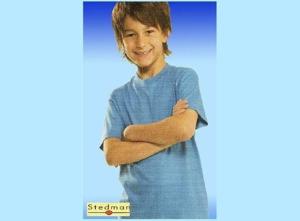 maglia azzurra da bambino per stampe serigrafiche