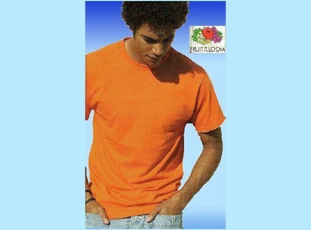 maglia arancione da uomo per stampe serigrafiche