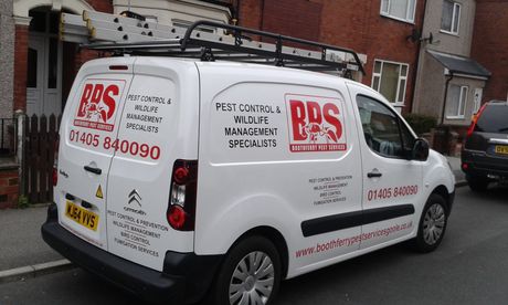Well-equipped pest control van