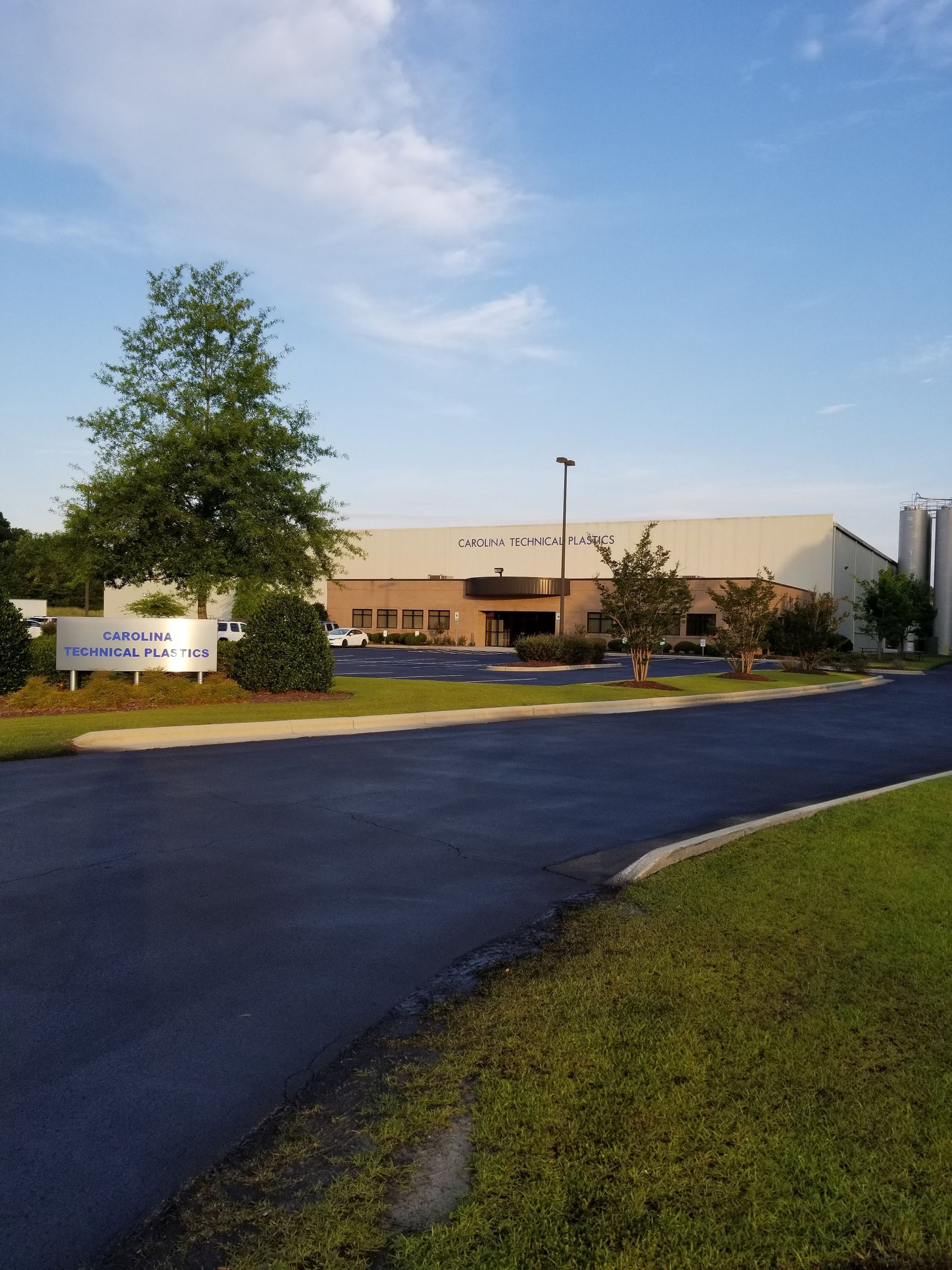 Building with sign that says