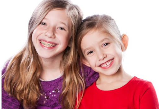 2 kids with braces
