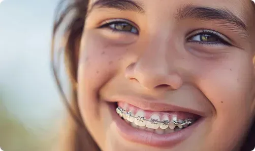 Young girl with braces near South Euclid