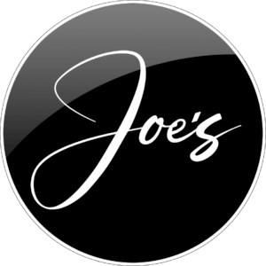 A black and white logo for joe 's restaurant