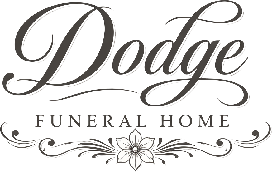 The logo for sample funeral home is shown on a white background.