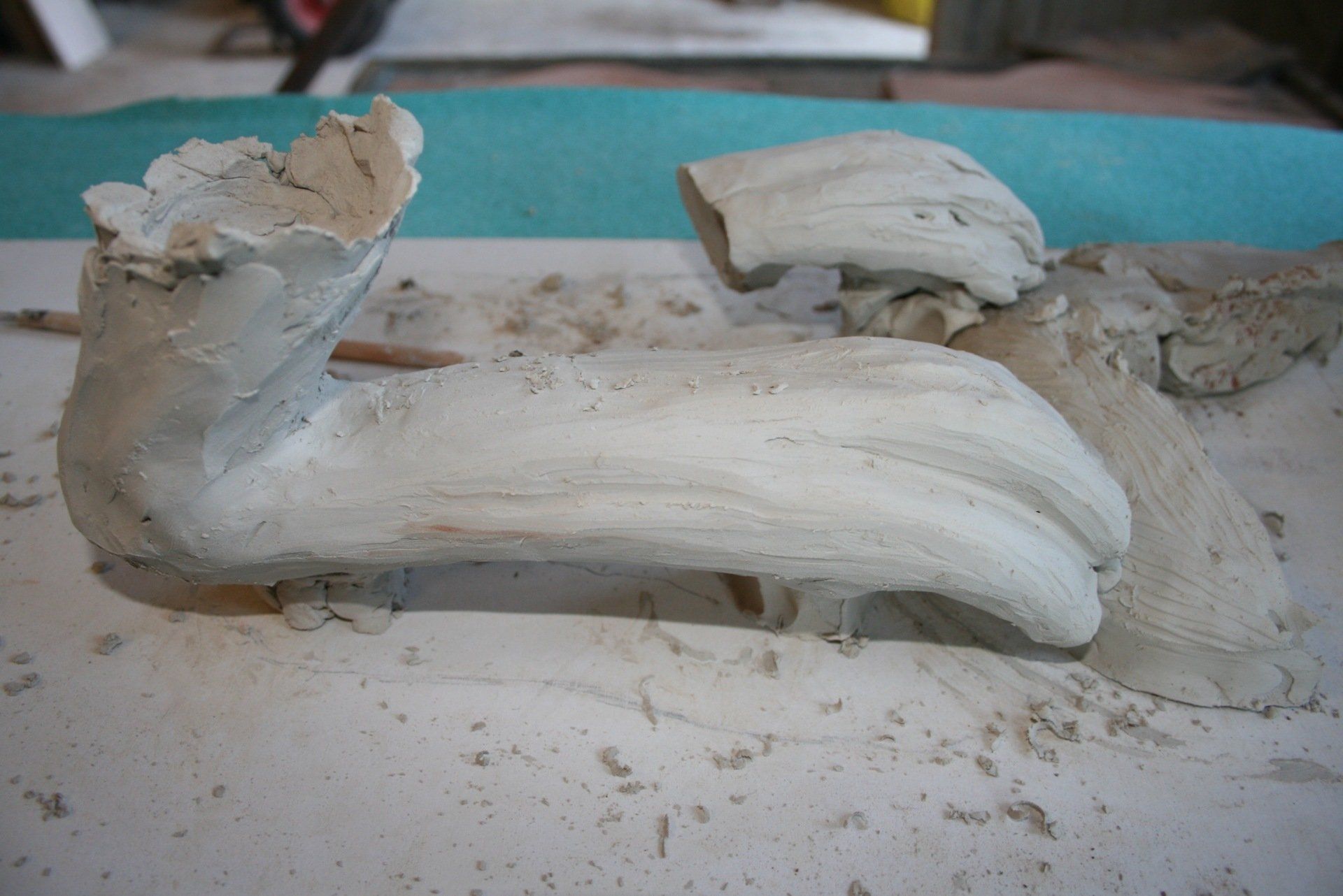 Clay model for restoration carving