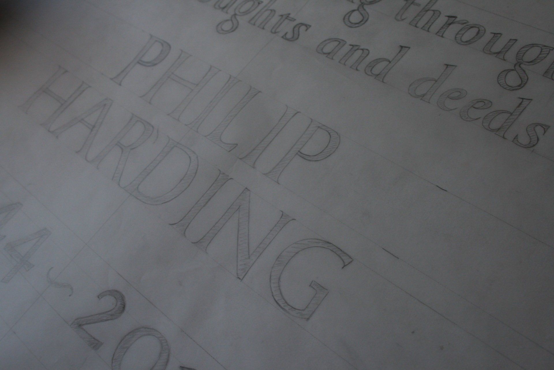 Hand drawn lettering