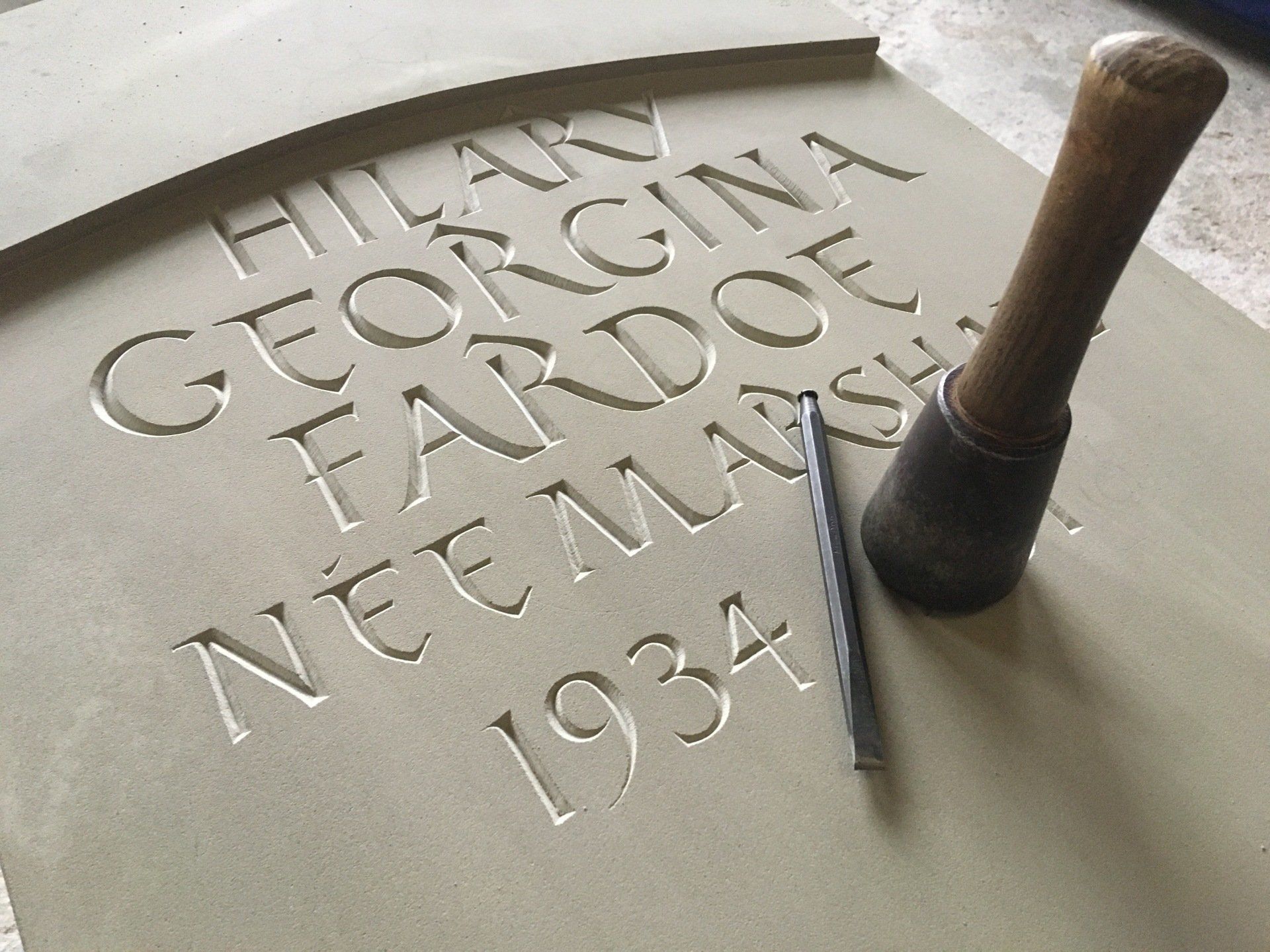 letter carving