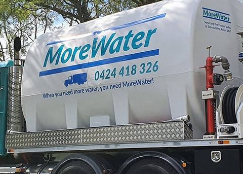 MoreWater Water Truck — Water Delivery in Kearsley, NSW
