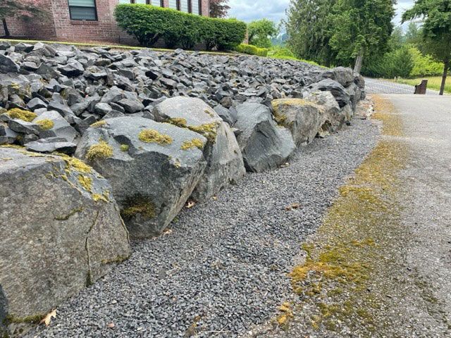 Boulders Used as Retaining Wall — Winlock, WA — Good's Quarry