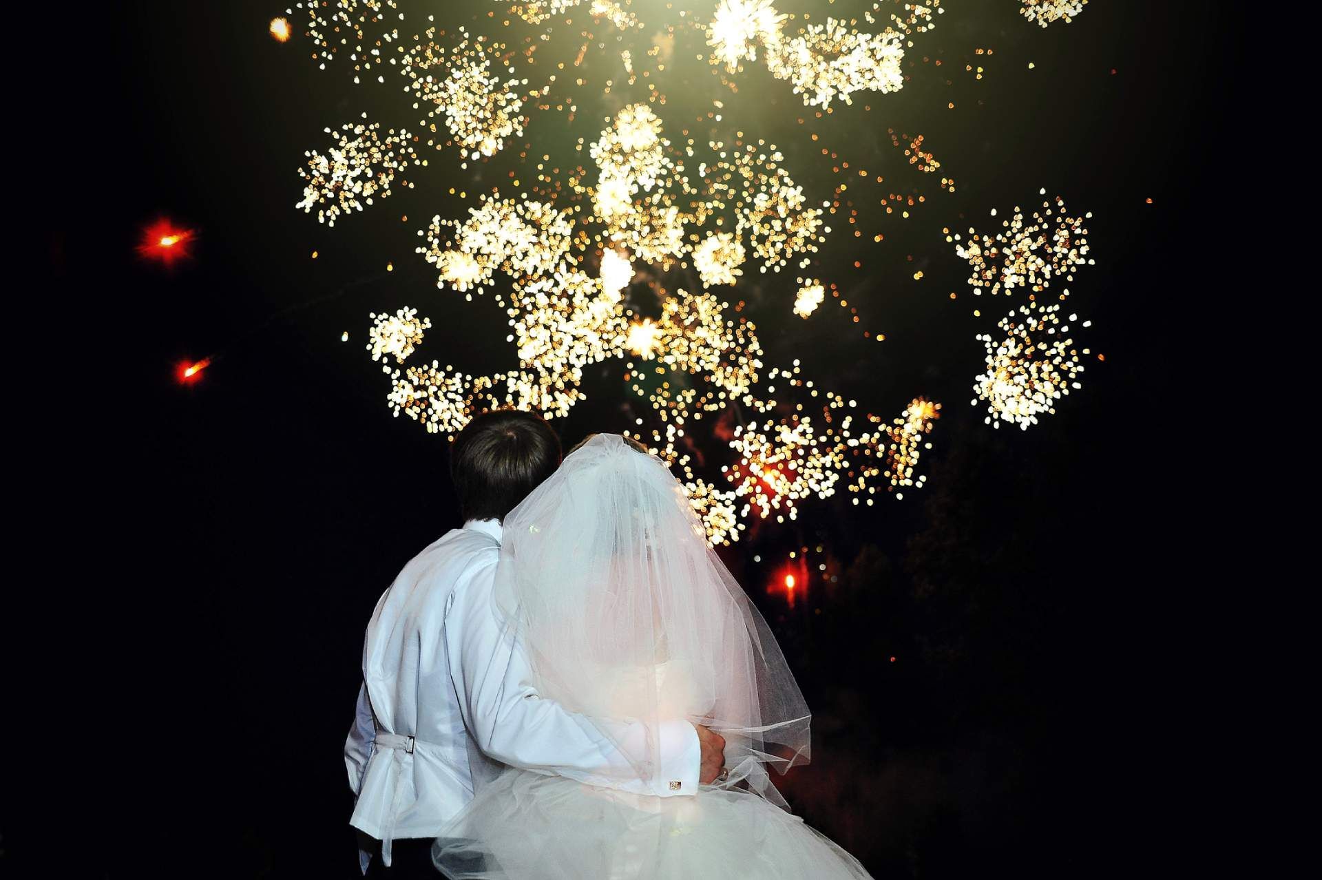 fuochi d'artificio per matrimoni