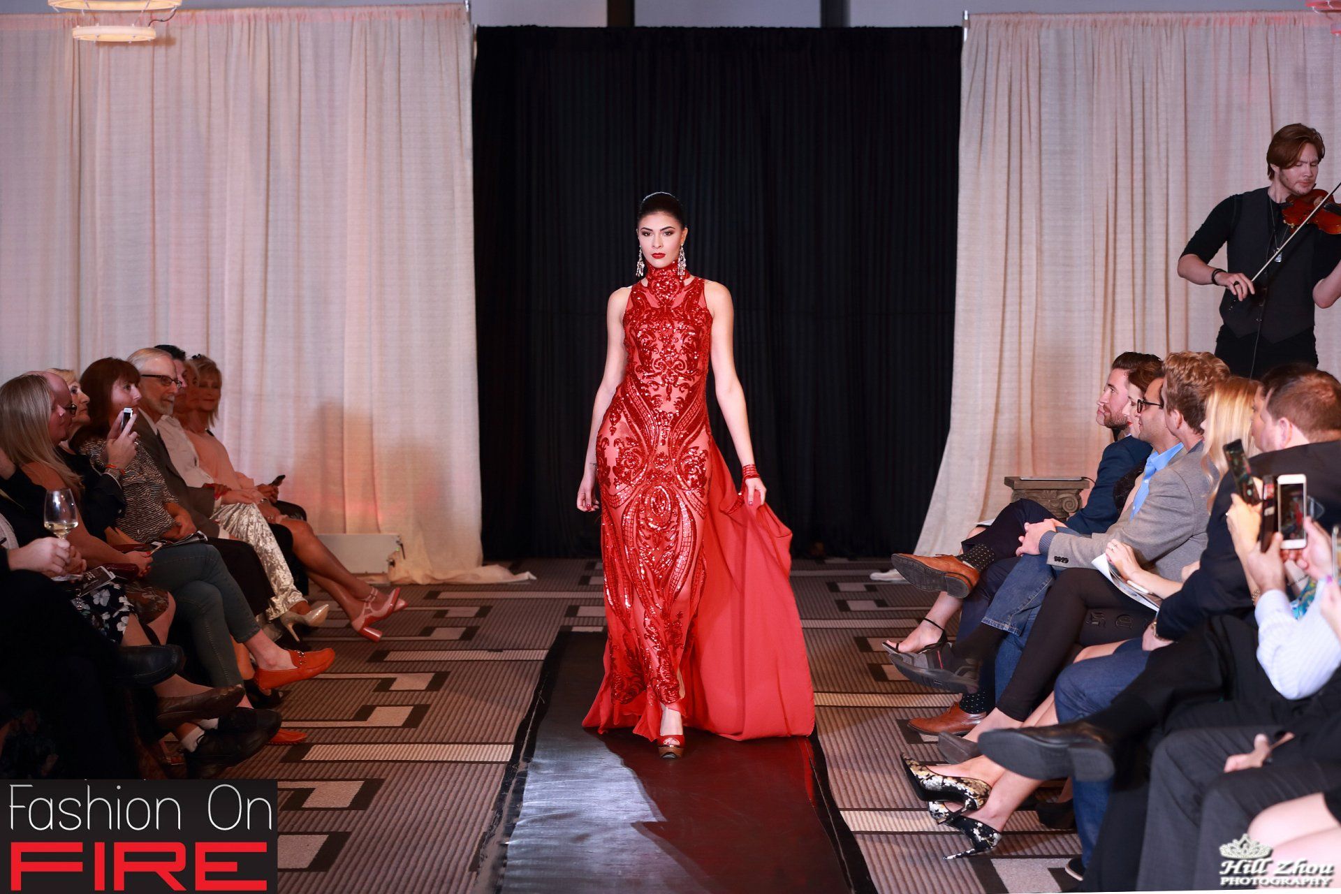 Woman on runway at Project Smile event