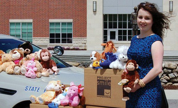 Woman with Project Smile Donations