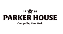 A black and white logo for parker house in craryville , new york.