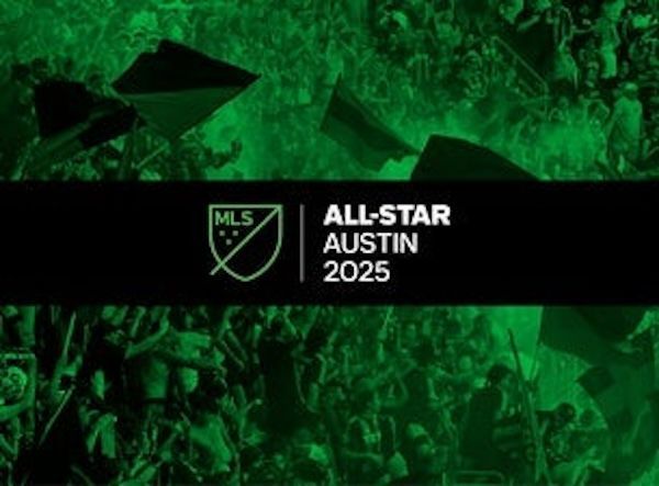 The all-star austin 2025 logo is on a green background.