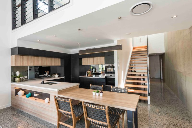 Elegant Wooden Kitchen Design — kitchen design sunshine coast